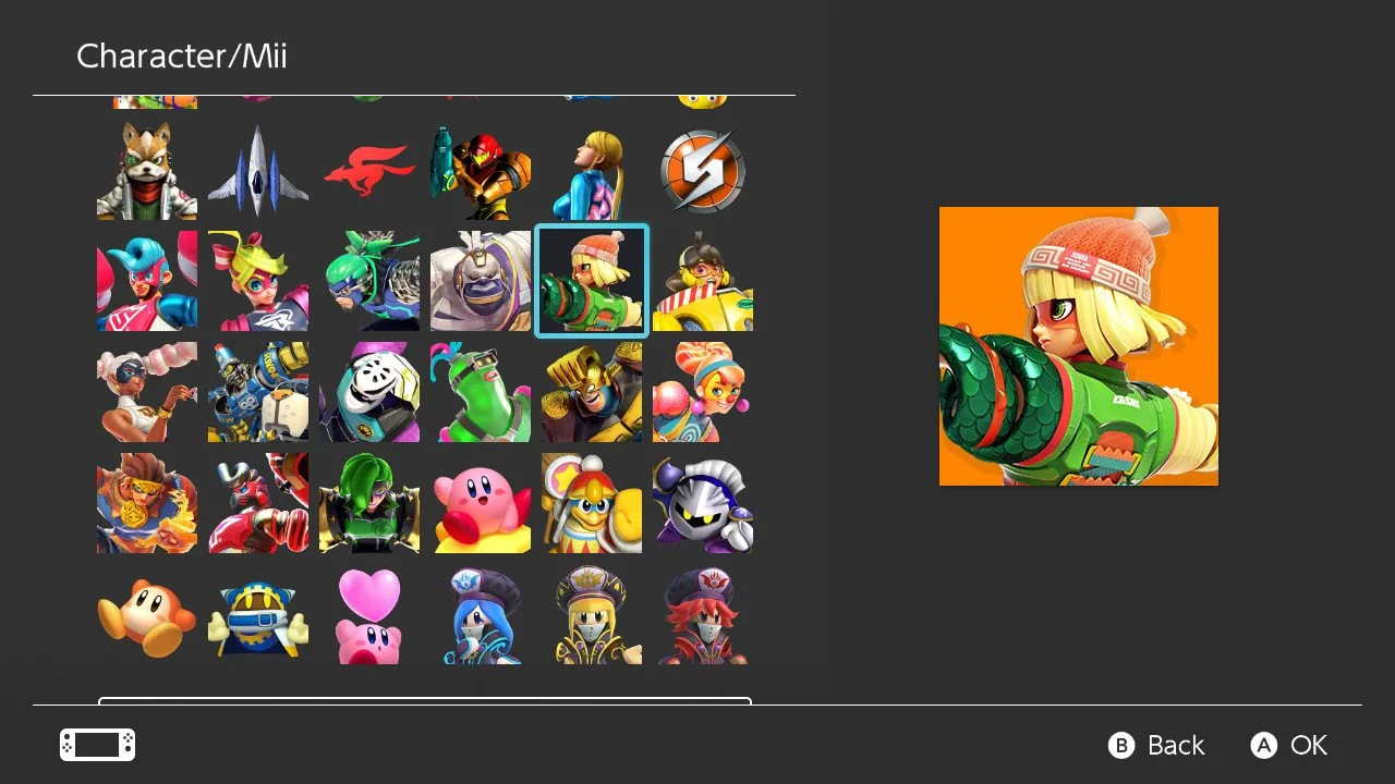 ARMS and Kirby Avatars