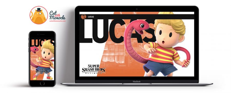 Super Smash Bros Ultimate Lucas Wallpapers - Cat with Monocle