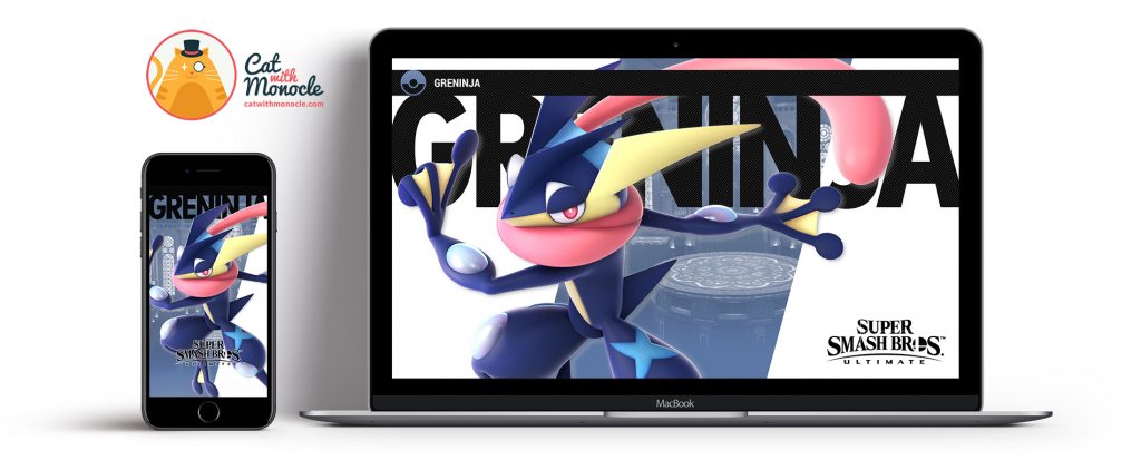 Super Smash Bros Ultimate Greninja Wallpapers - Cat with Monocle