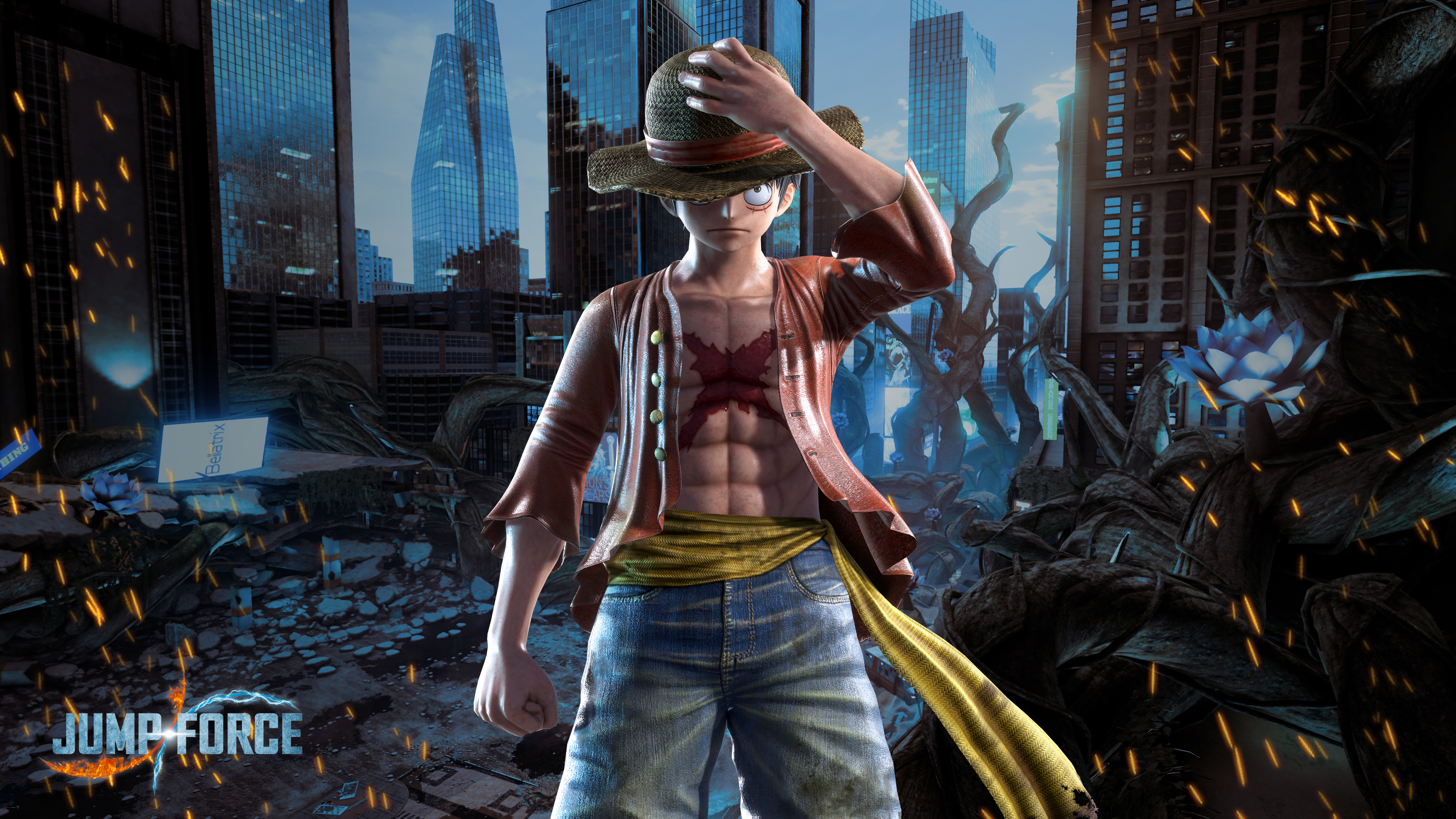 Jump Force Luffy Wallpapers Cat With Monocle