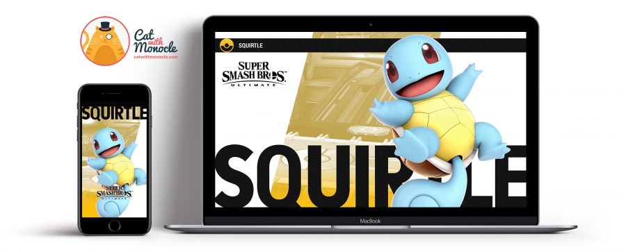 Super Smash Bros Ultimate Squirtle Wallpapers - Cat with Monocle