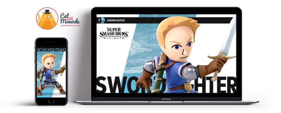 Super Smash Bros Ultimate Swordfighter Wallpapers - Cat with Monocle