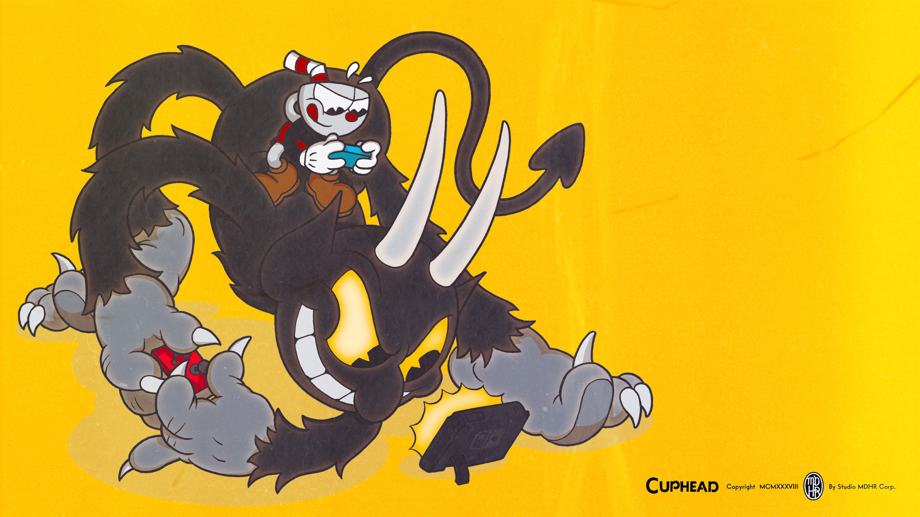 Cuphead The Devil Wallpaper | Cat with Monocle