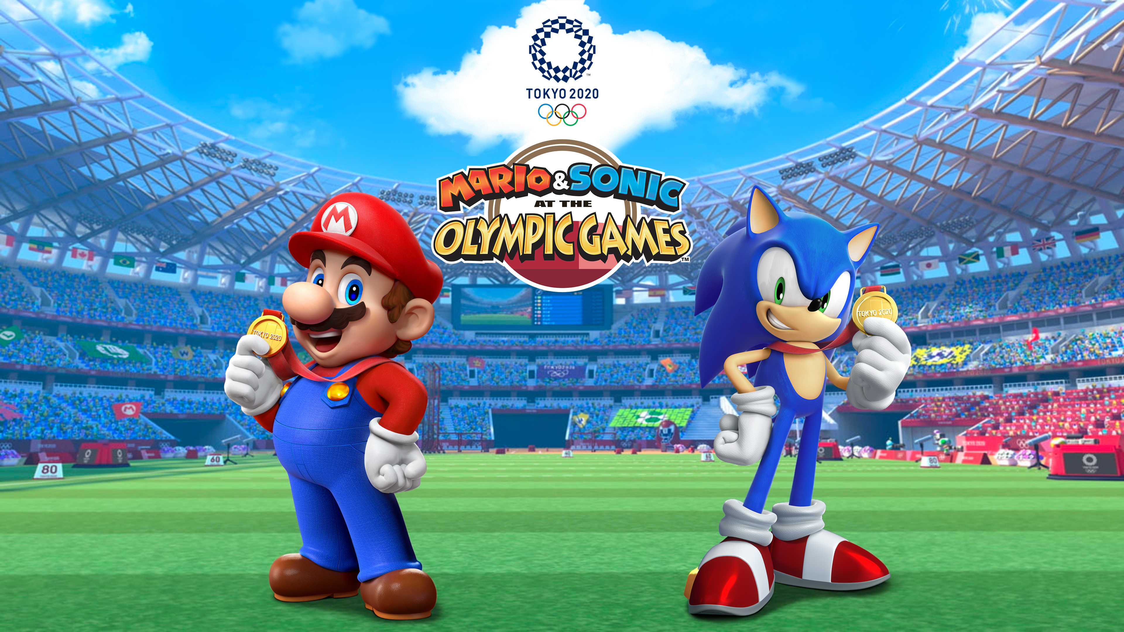 Mario Sonic At The Olympic Games Tokyo Promo Art Wallpaper Cat With Monocle