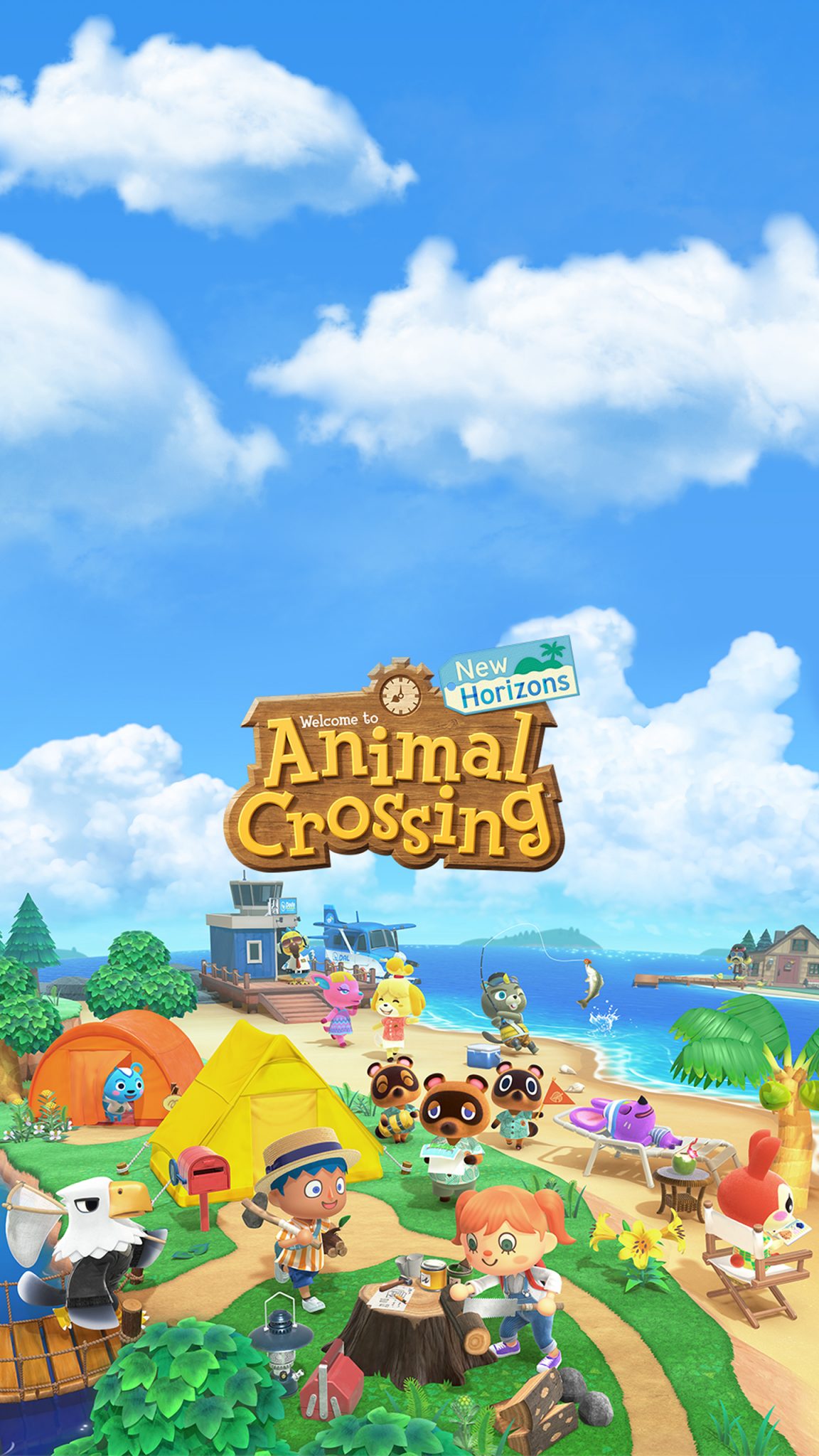 Animal Crossing New Horizons Cover Art Wallpaper Cat with Monocle