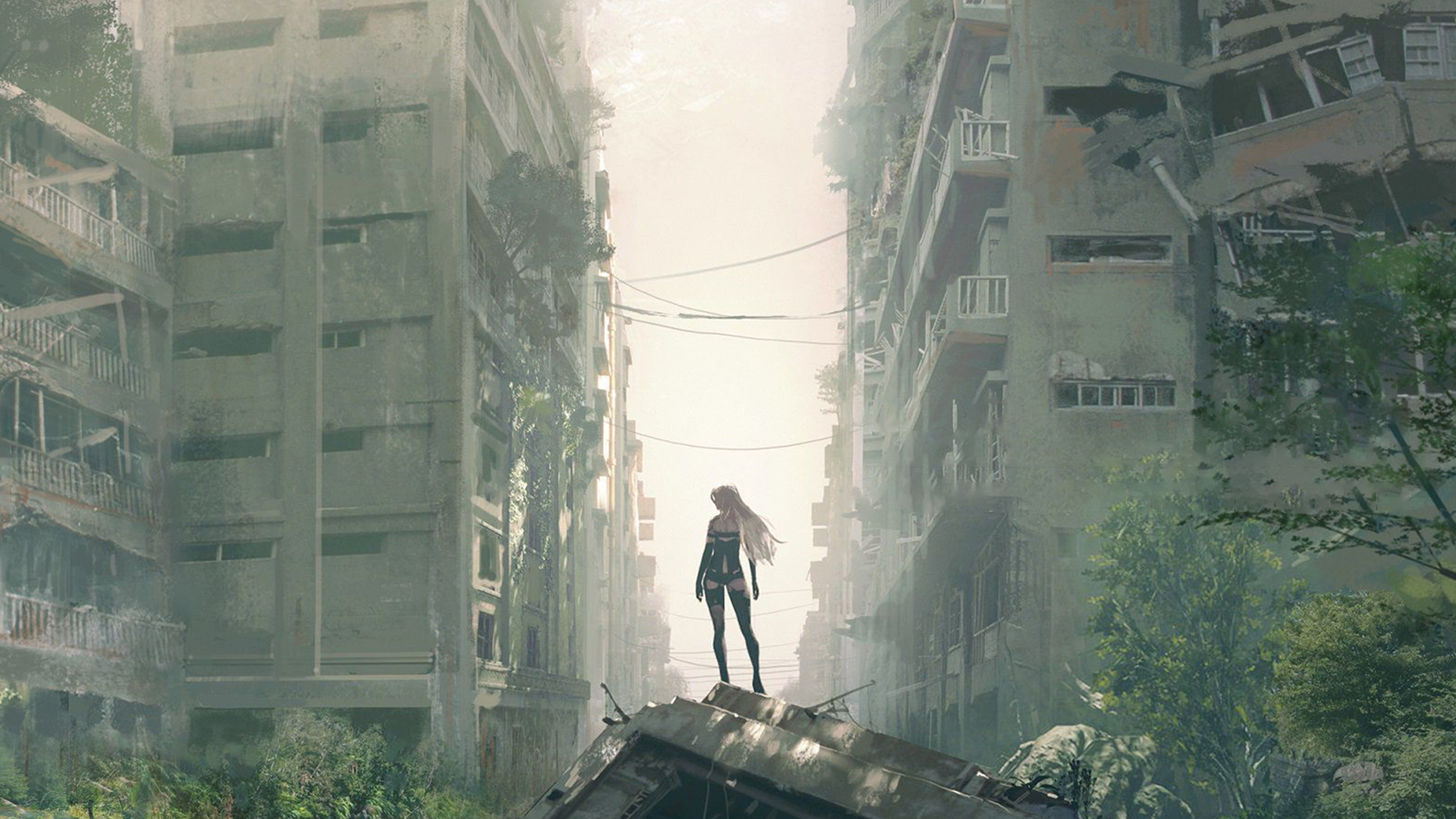 Nier Automata Arranged & Unreleased Cover Wallpaper | Cat with Monocle