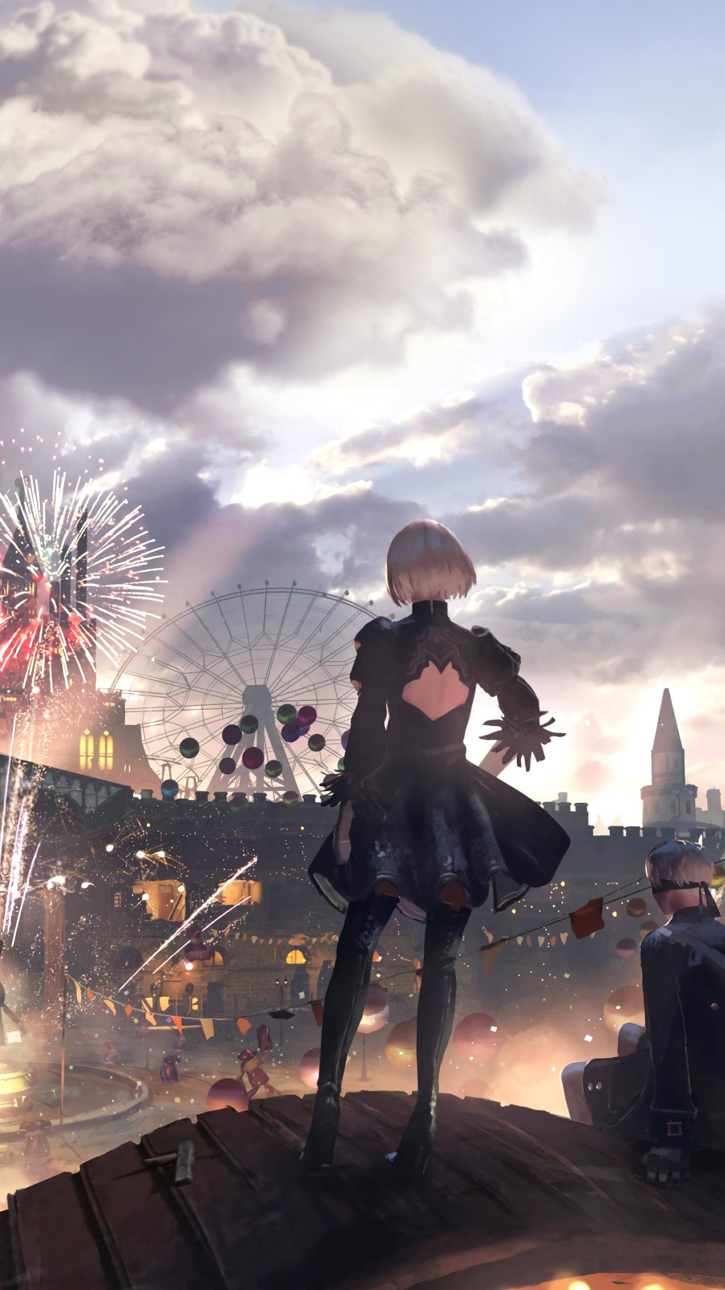 Nier Automata Carnival Wallpaper Cat With Monocle