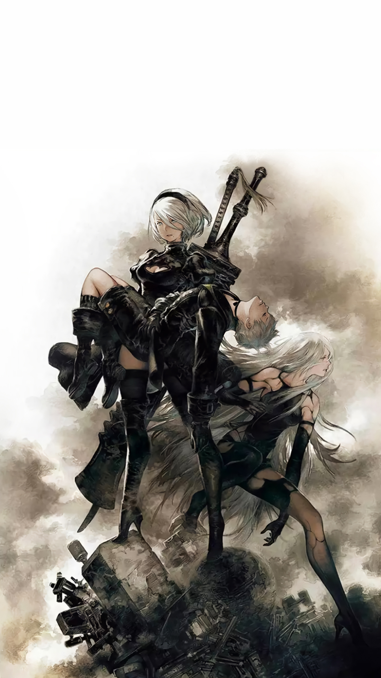 Nier Automata Cover Art Yorha Edition 1242x28 Cat With Monocle