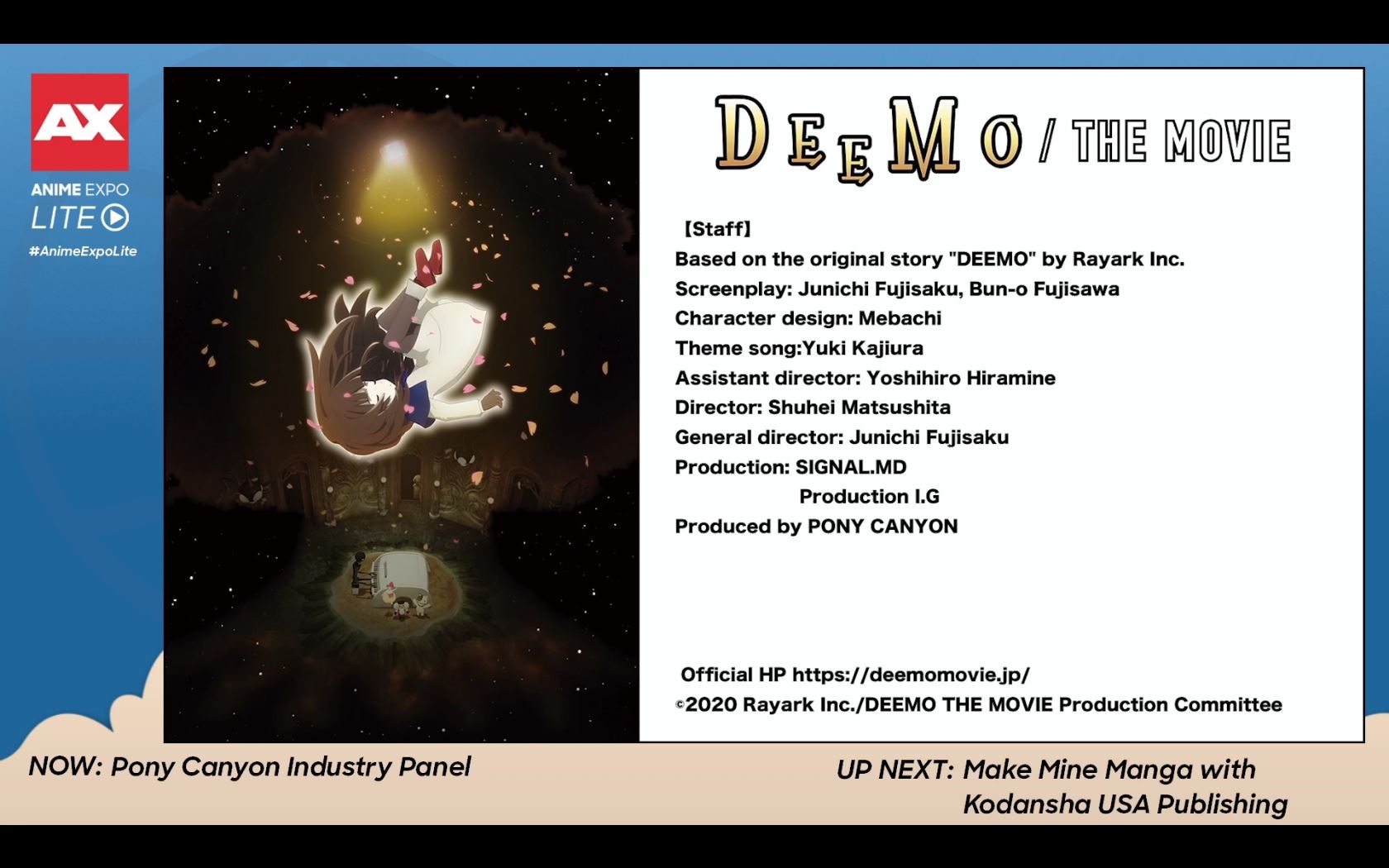 Anime Expo Lite - Pony Canyon Panel - Deemo: The Movie