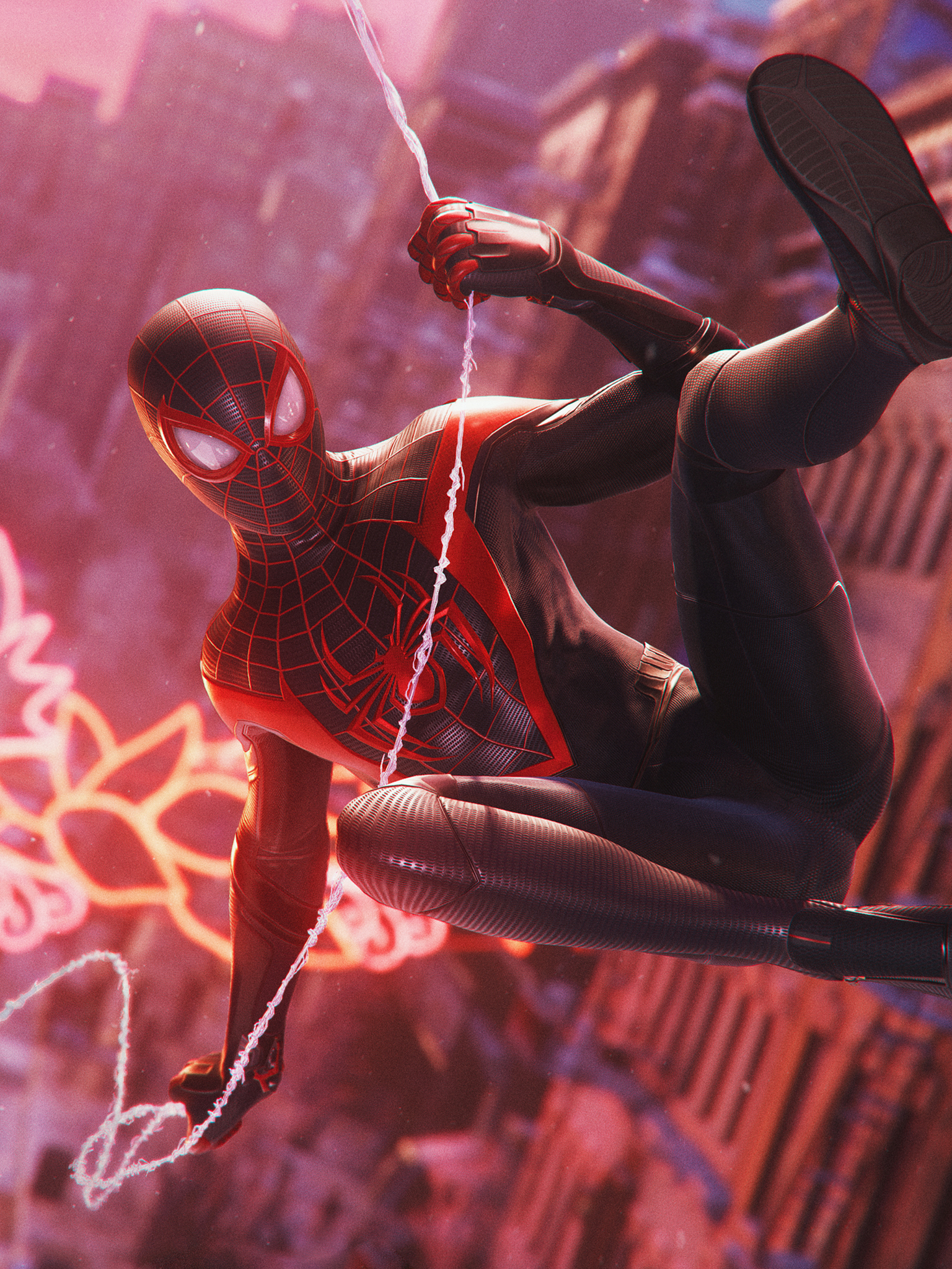 Spider-Man: Miles Morales Swing Wallpaper | Cat with Monocle