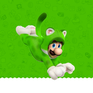 Super Mario 3D World - Cat Luigi Wallpaper - Cat with Monocle