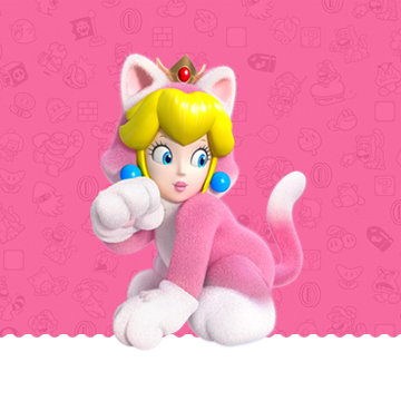 Super Mario 3D World - Cat Peach Wallpaper - Cat with Monocle