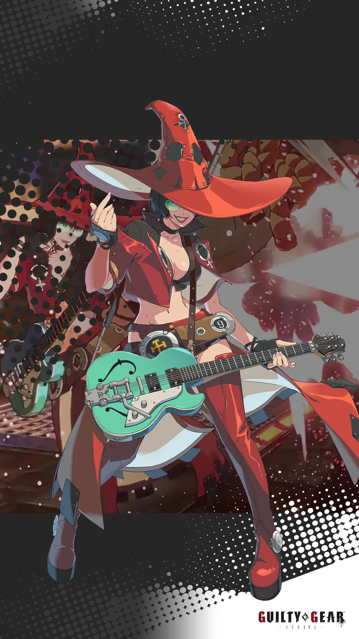 Guilty Gear Strive I-No Wallpapers | Cat with Monocle