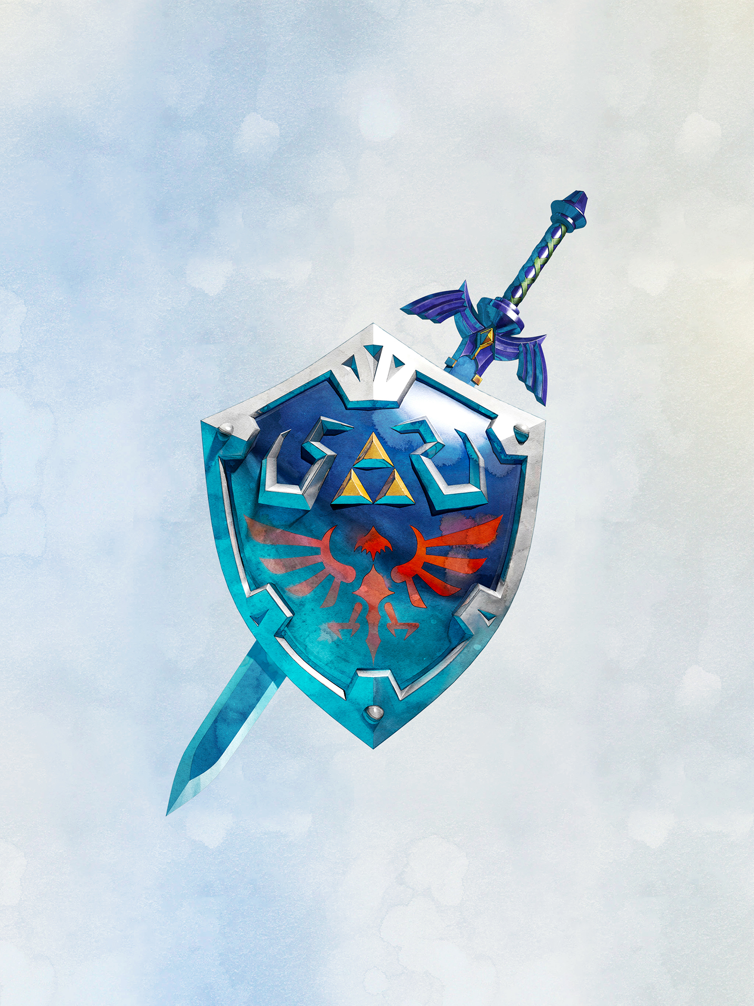 Skyward Sword / Breath of the Wild: Master Sword and Hylian Shield