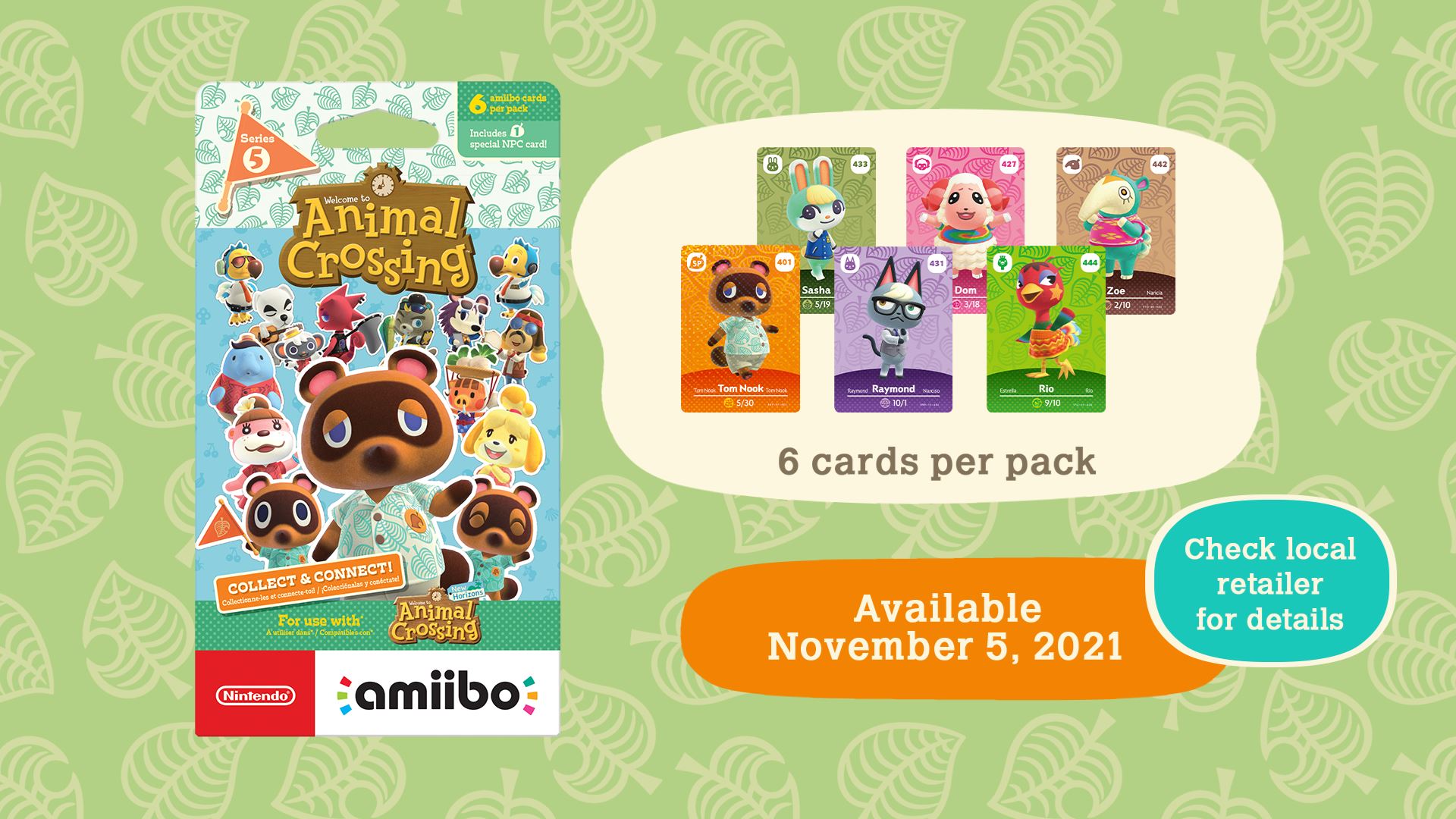 Animal Crossing Amiibo Cards Series 6