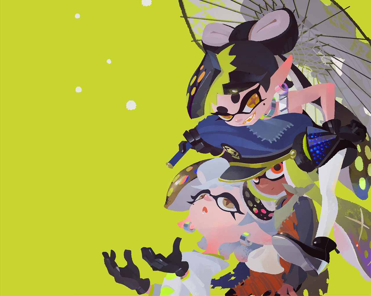 Splatoon 3 Artwork Version 2 Wallpaper - Cat with Monocle