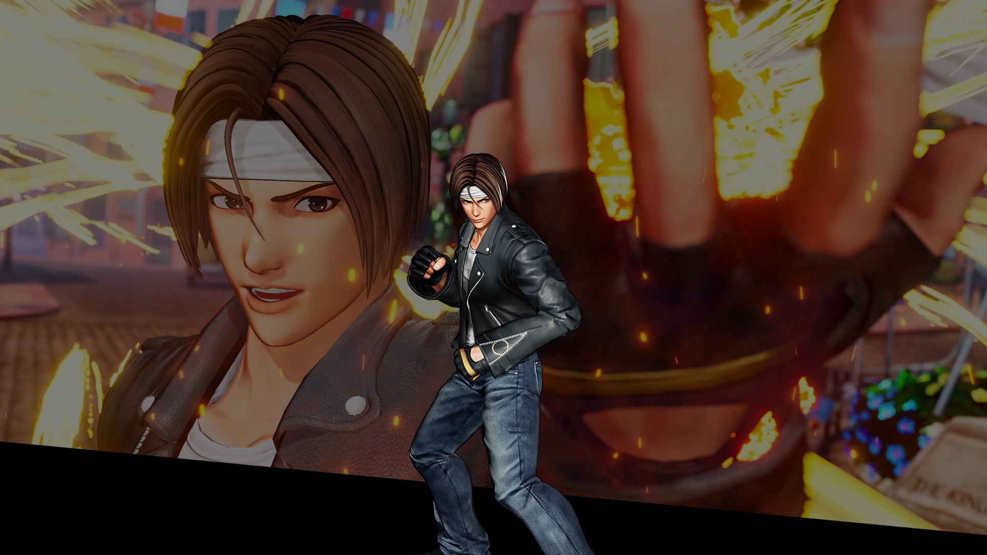 The King of Fighters XV - Kyo Kusanagi Wallpaper - Cat with Monocle