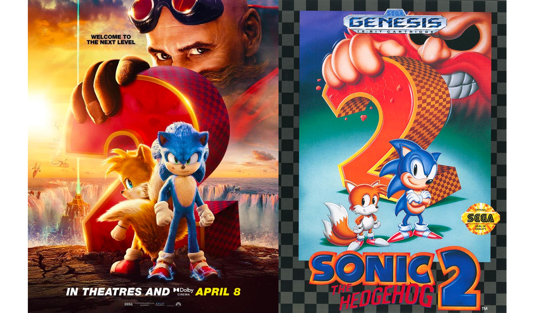 Sonic the Hedgehog 2 Movie Poster Comparison