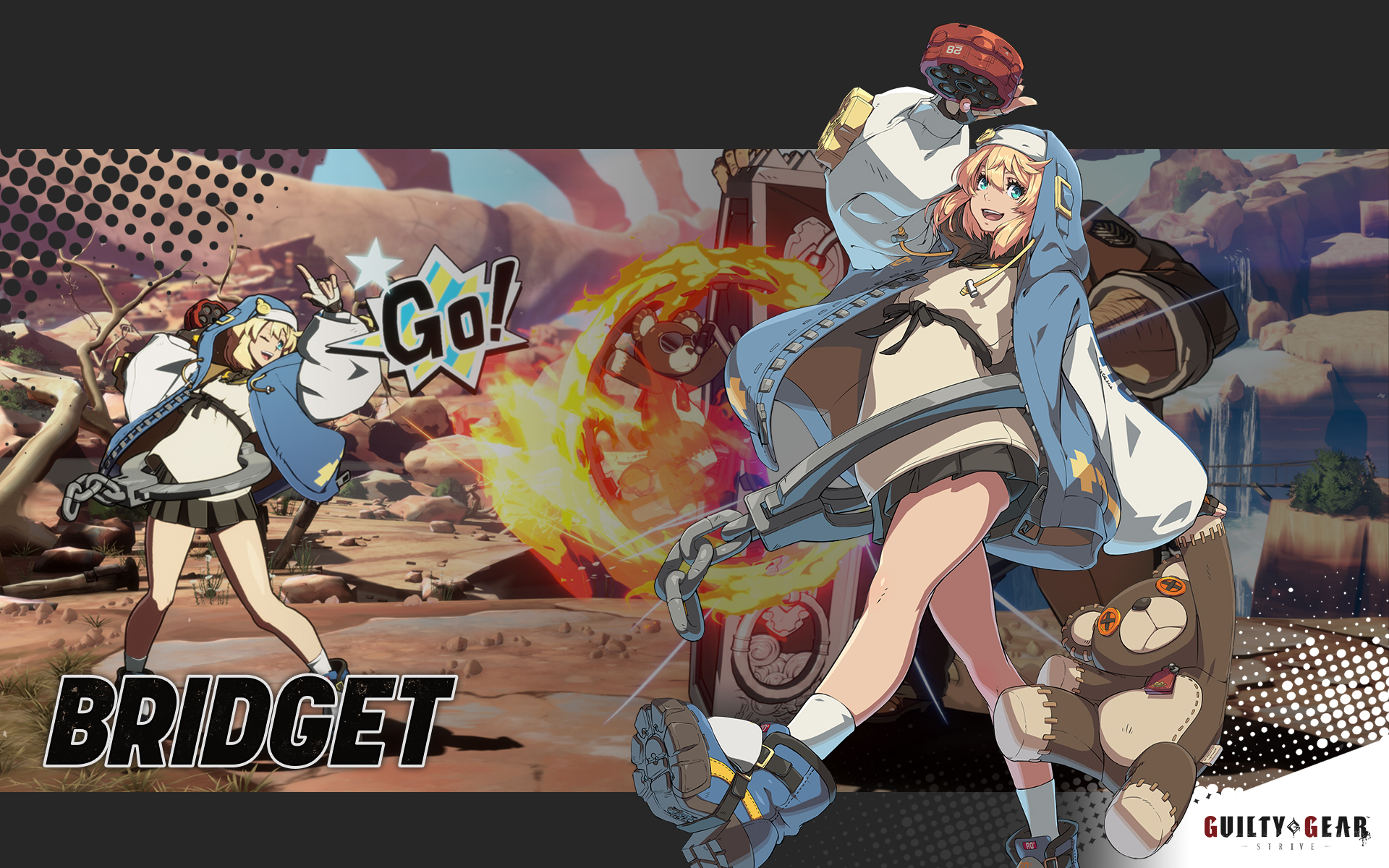 Guilty Gear Strive Bridget Wallpapers - Cat with Monocle