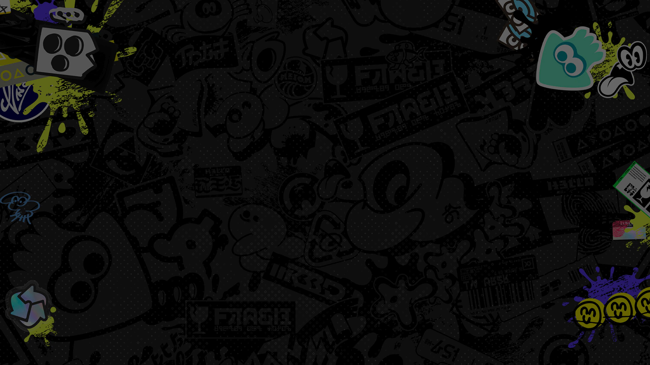 Splatoon 3 Pattern Wallpaper - Cat with Monocle