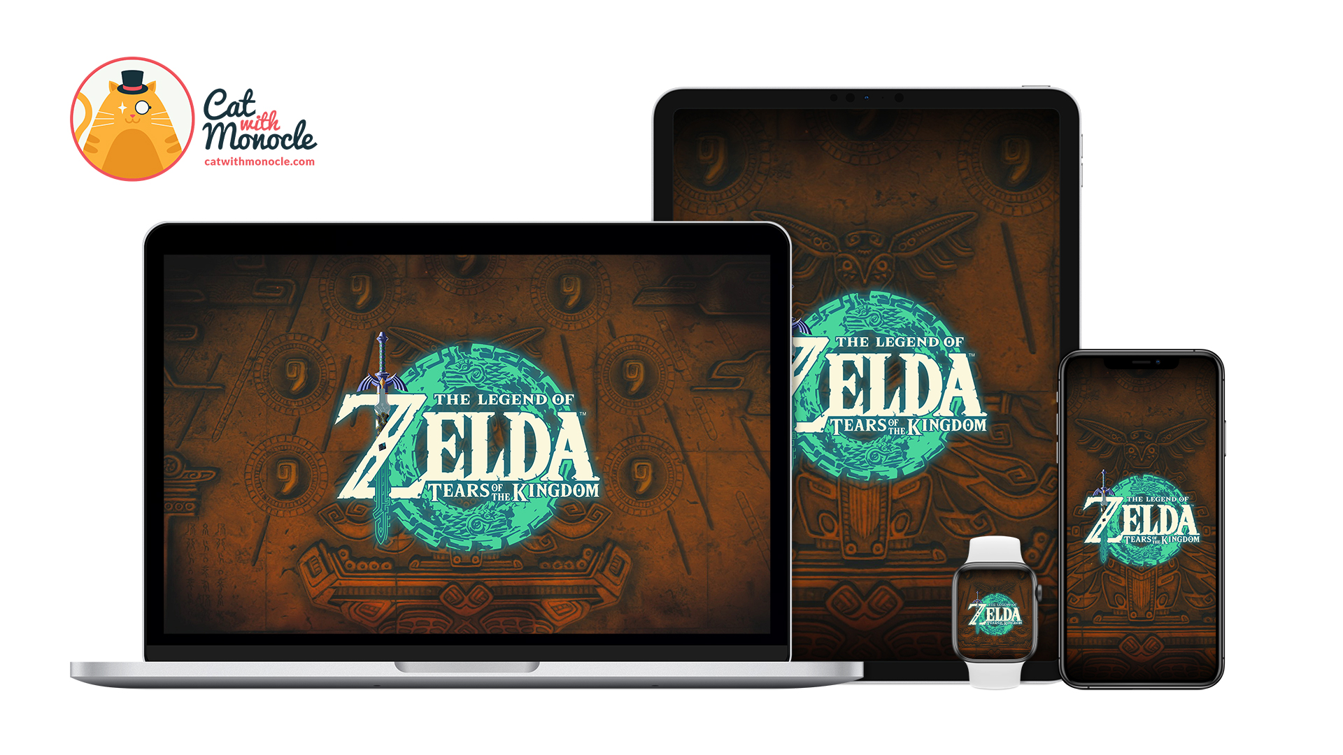 The Legend of Zelda: Tears of the Kingdom Logo Version 2 Wallpaper