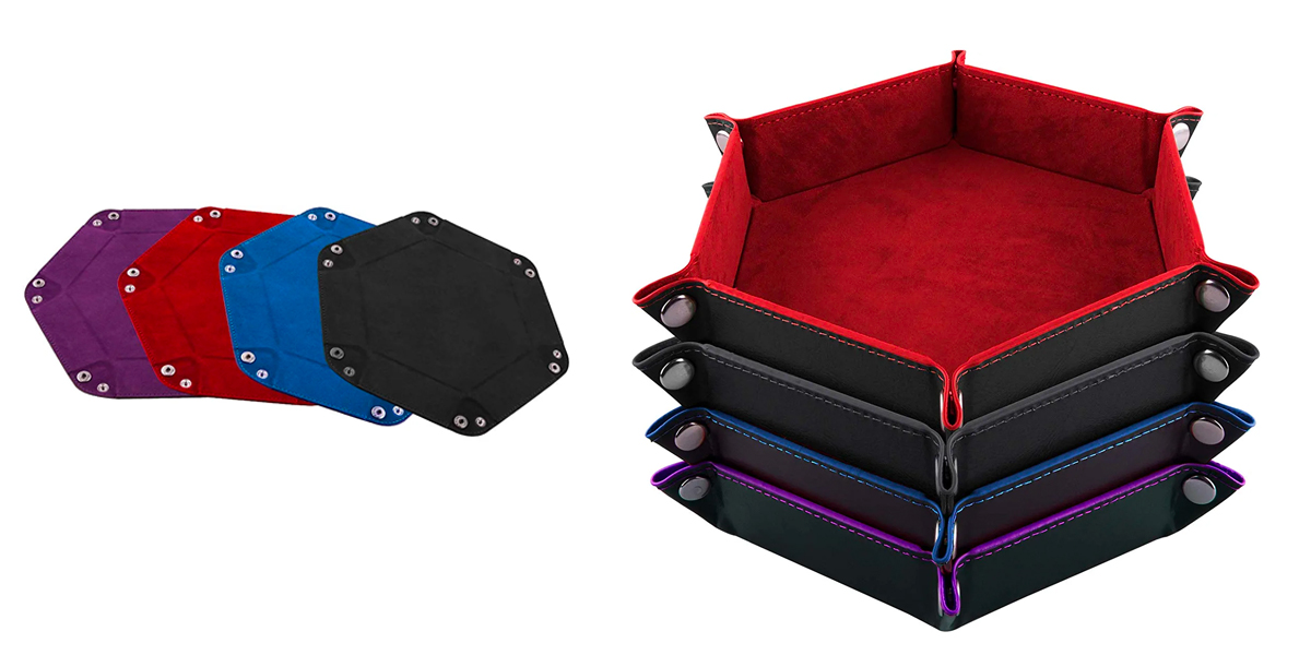 SIQUK 4 Pieces Dice Tray Set Foldable