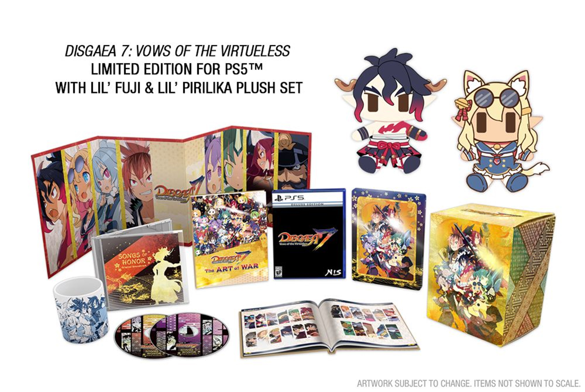 Disgaea 7: Vows of the Virtueless Limited Edition with Lil' Fuji & Lil' Pirilika Plush Set