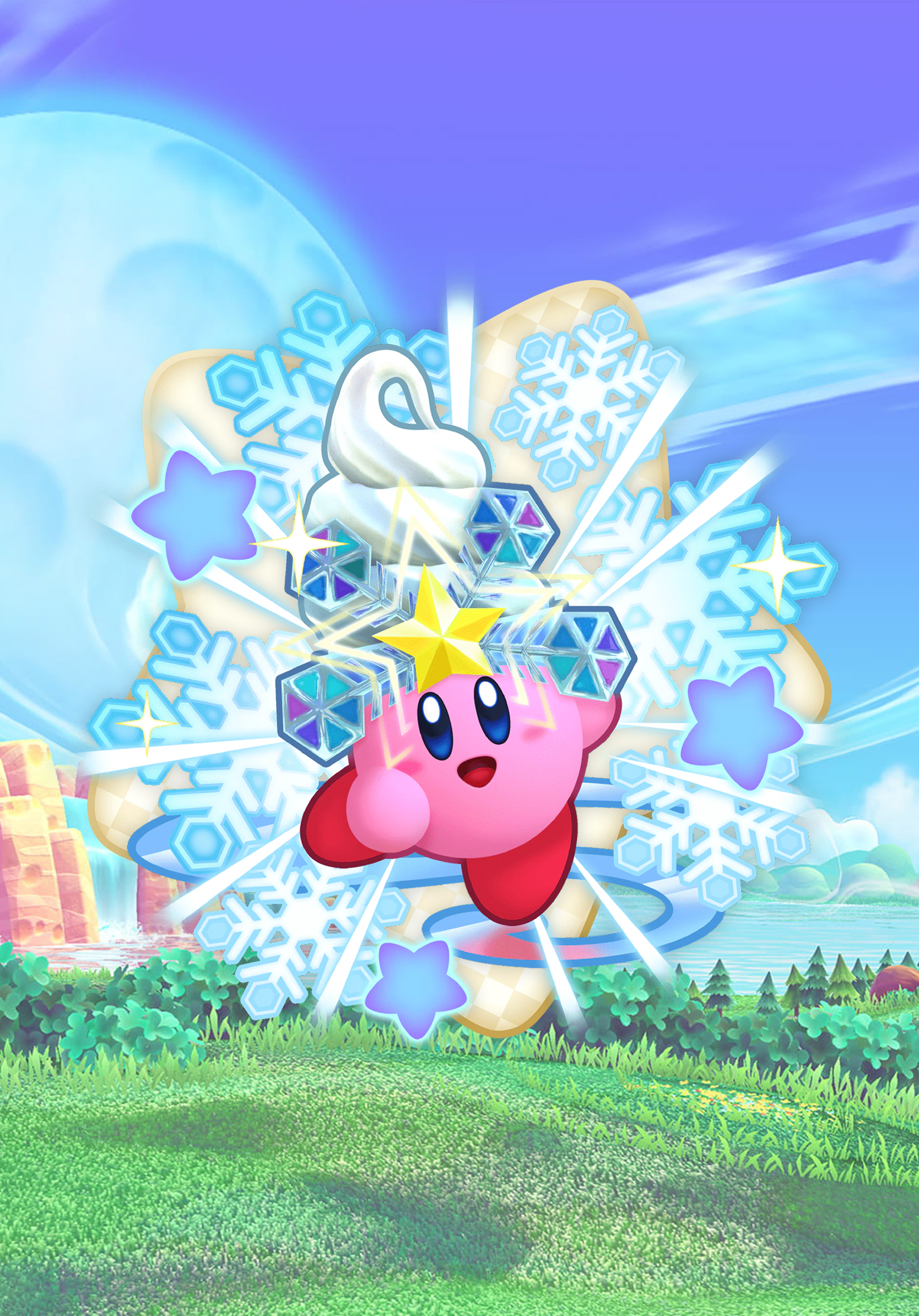 Kirby's Return to Dream Land Deluxe - Kirby Form Snow Bowl Wallpaper - Cat  with Monocle