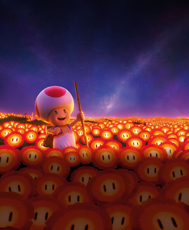 The Super Mario Bros. Movie Toad Wallpaper - Cat with Monocle