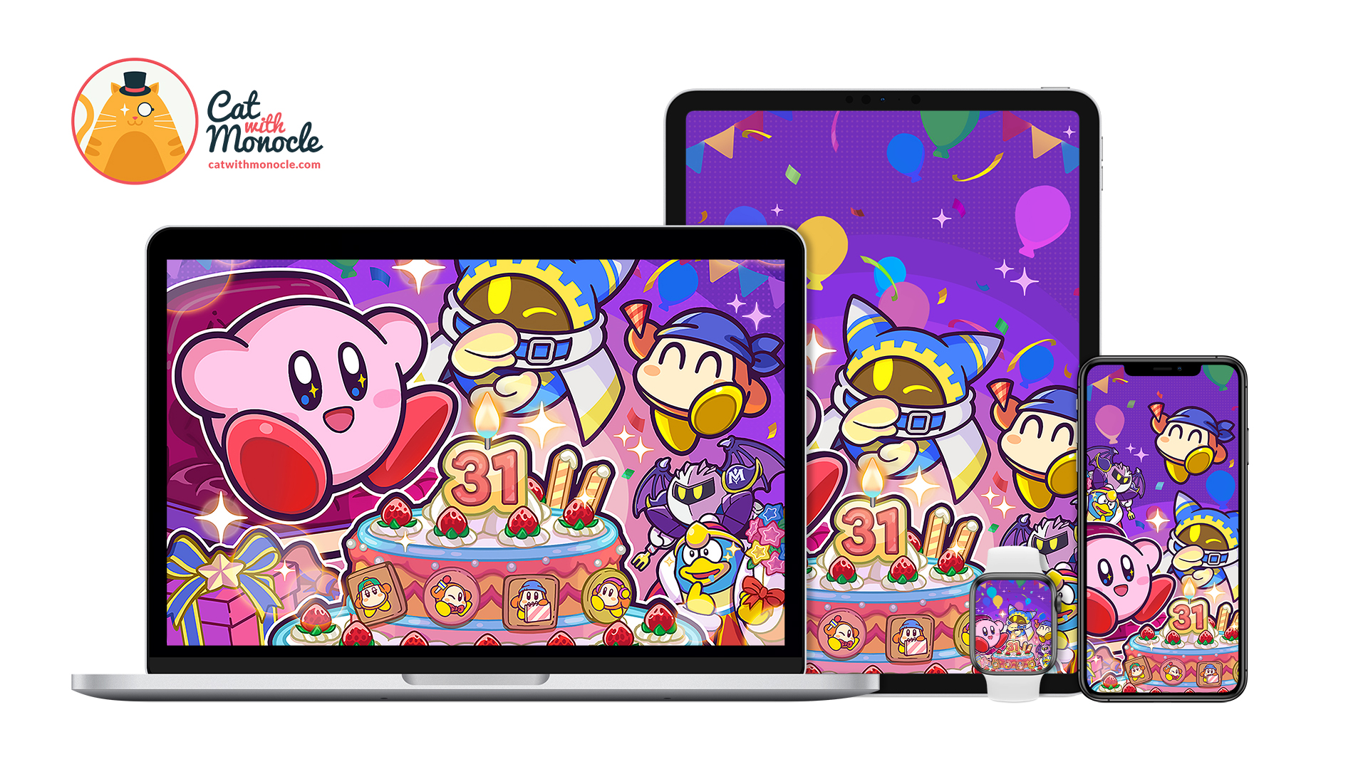 Kirby's 31st Anniversary Wallpaper