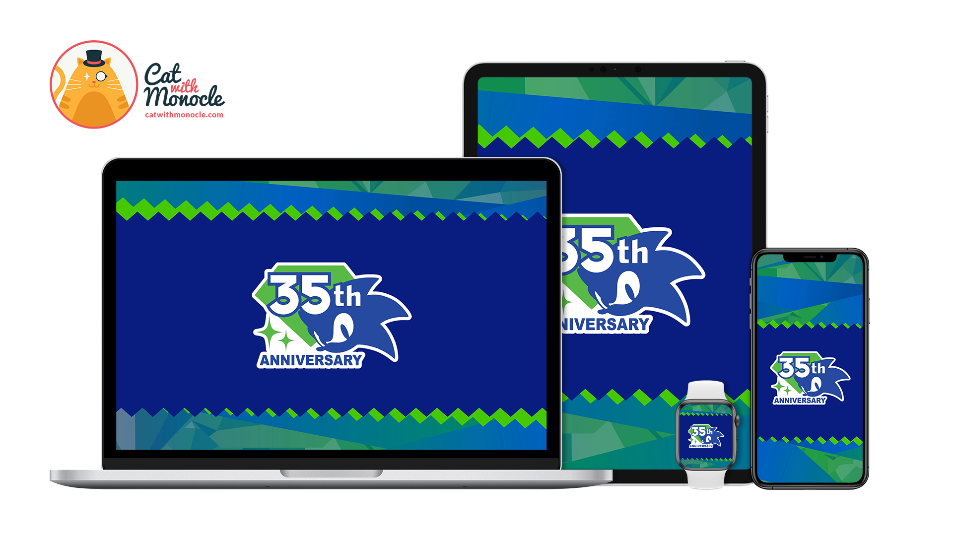 Sonic the Hedgehog 35th Anniversary - Logo Wallpaper