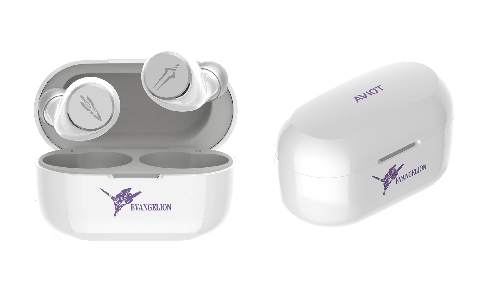 AVIOT x Evangelion Earbuds - Case and Earbuds