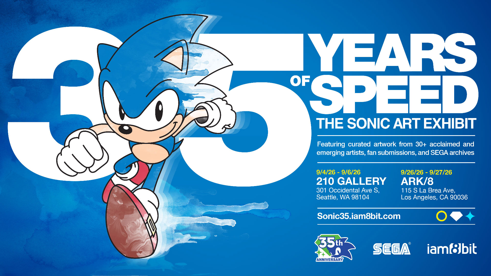 Sonic the Hedgehog with 35 Years of Speed: The Sonic Art Exhibit
